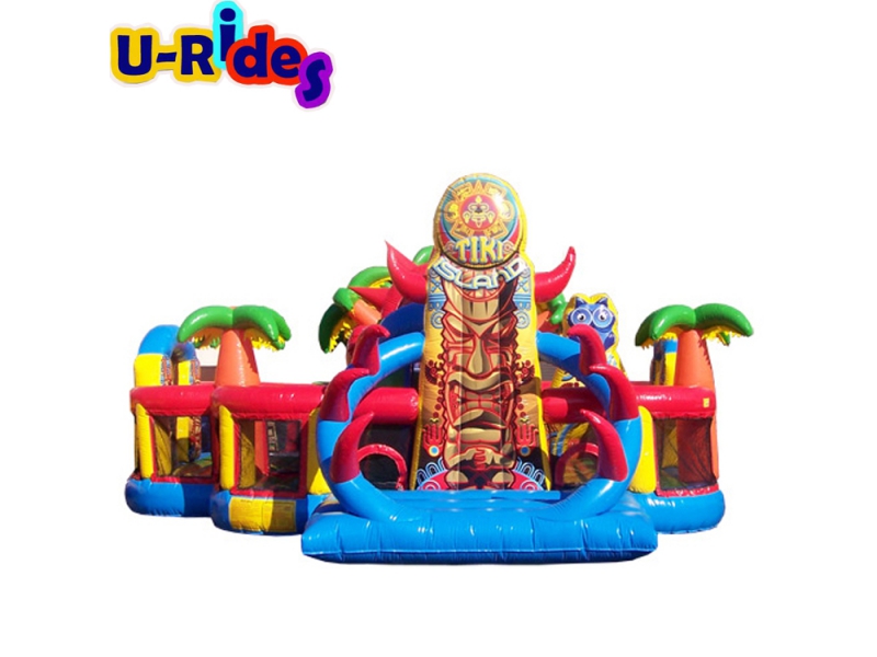 Tiki Island inflatable obstacle coue games coues bounce,field sport